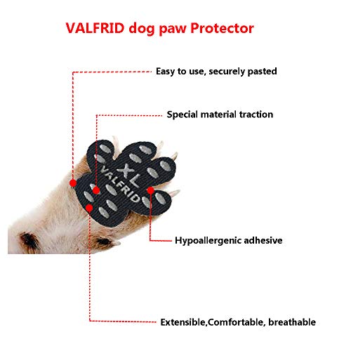 Valfrid - Protector de Huella para Perro, Resistente y Antideslizante, 24 Piezas, desechable, Autoadhesivo, Resistente a los Zapatos de Perro