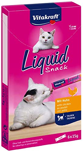 Vitakraft Liquid Snack– snack líquido para gatos, 6 bolsas