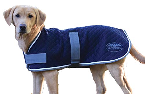 Weatherbeeta - Abrigo térmico para perros (55cm) (Azul marino/Gris/Blanco)