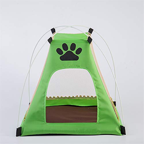 WFWUK Tienda de campaña para Perros Casitas para Gatos Caseta de Perro al Aire Libre Casa de Perrito Perro Tienda Cama Interior Casa de Perro Green