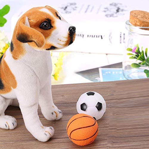 Wmchiwan Suministros para el Entrenamiento de Mascotas Entrenamiento de Mascotas Mascar Bola de Sonido Jugar Pelota Juguete de Perro Cachorro Juguete de Sonido for Perro Mascota (Baloncesto)