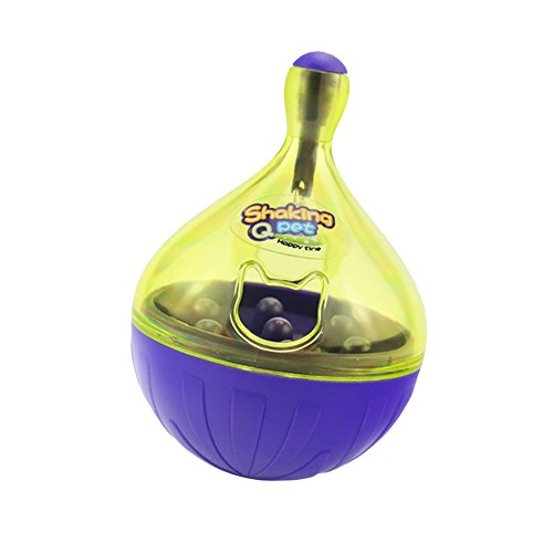 XMDZ - Dispensador de perros, bola de puzle, dispensador de comida de juguete en forma de vaso para perros con campana