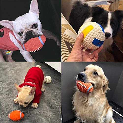 XYYXYX - Pelota para Perro Corgi Shiba Pomeranian Cachorro Samoyedo, Jugando al balón de fútbol Molar Resistente a Las mordidas