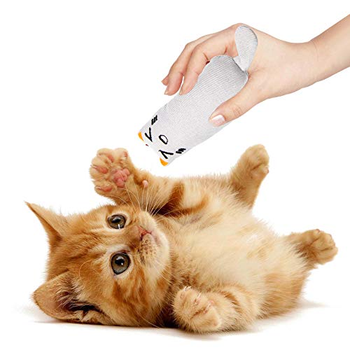 YAVO-EU 4pcs Juguete Catnip Interactiva Mascota Juguetes para Gato Hierba Gatera Fish Toy Chew