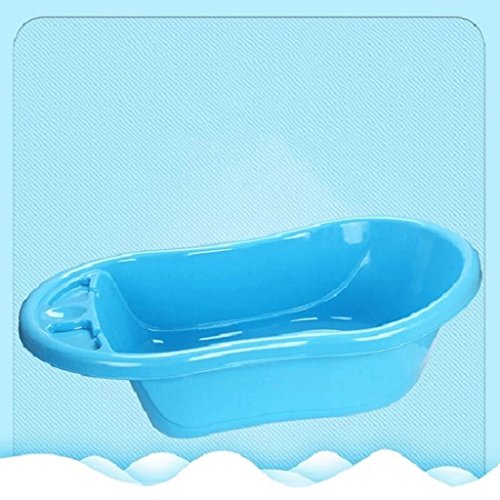 YC electronics Tina de baño del Perro, Lavabo de baño del Gato del Perro casero, Piscina plástica de la Tina de baño de la bañera del Perro, 72 * 45 * 20cm (Color : Blue)