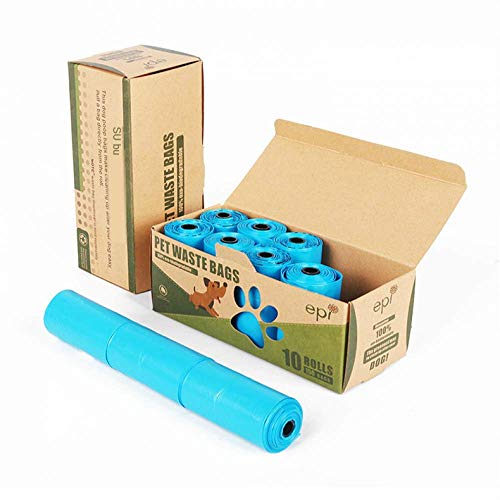 yihao Color Thick Environmental Protection Dog Pick-up Bag, Feces Pick-up Bag In Paper Box, Pet Garbage Bag Degradable (10 Rolls/Box)