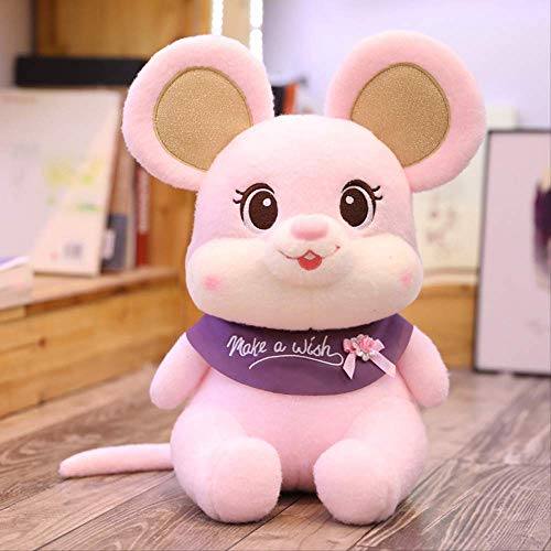 Ylout Kawaii Mouse Año Mascota Ratón De Dibujos Animados De Peluche De Juguete 25 Cm , Muñeca China Regalo De Año Nuevo Regalo De La Fiesta De Cumpleaños De Niños Regalo