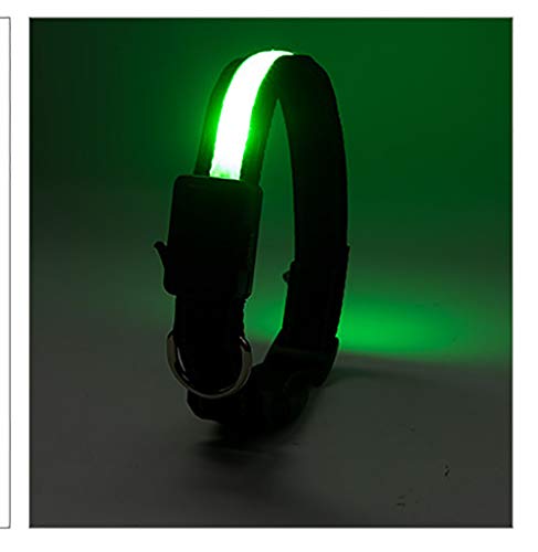 YMZ - Collar de luz solar LED de 40 cm a 50 cm, el halo generado por la combinación de la lámpara LED de ahorro de energía y la fibra óptica adecuada para paseos nocturnos con mascotas