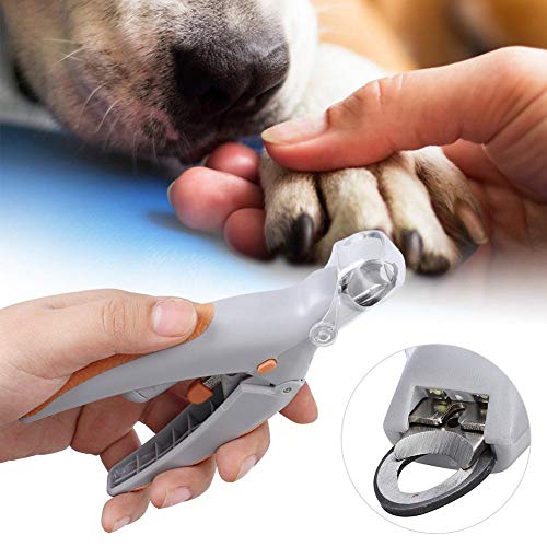 YOUTHINK Cortaúñas para Perros, recortador de Mascotas con Lupa 5X con luz LED Recortador de uñas para Perros Herramientas de Aseo para Mascotas Ideal para Gatos