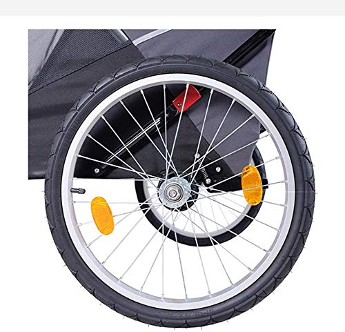 YPYJ Bicicleta portátil Grande Cochecito del Animal doméstico del Animal doméstico práctica con neumáticos hinchables Carretera de Enlace Camping Cesta remolques Cochecito para el 2-3 Perros