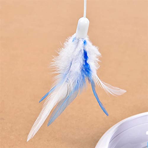ZKK Ellie Pet Electric Cat Toy Rotates 360 Degrees Interactive Toy Cat Rotary Wheel with Feather - B9