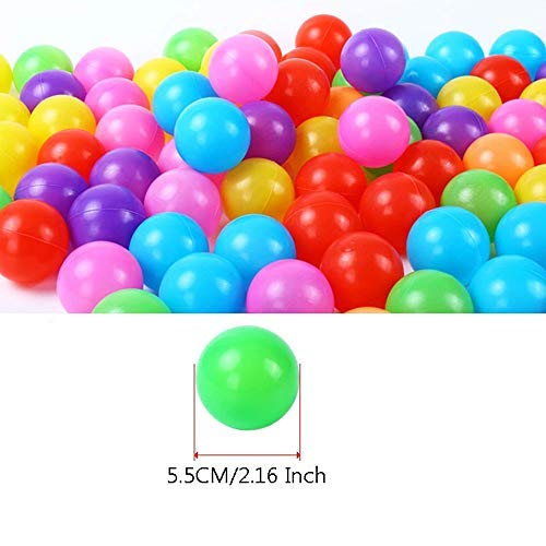ZZM 100 Bolas de Colores Plástico Pelotas Multicolores del Océano Respetuoso del Medio Ambiente de Colores de plástico