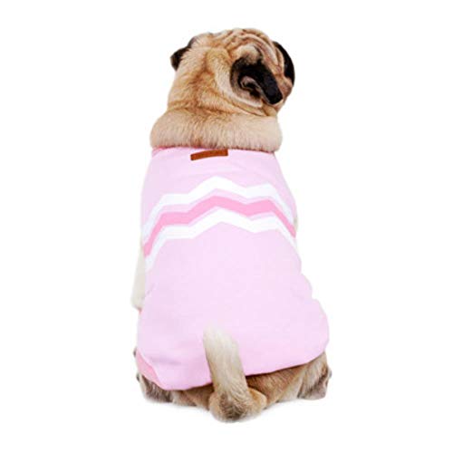 2017 New Warm Dog Clothes Pet Soft Wave Patten Design Hoodie Coat Jacket Puppy Clothes for Dog Small to Large Supplies,Pink,5XL