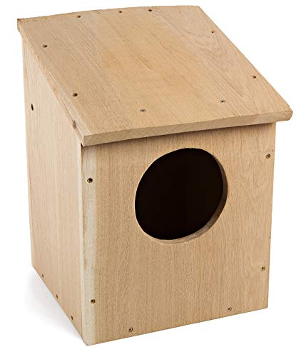 Caja para pájaros de Nido a Nido | Casa de pájaros | Caja de nido para pájaros de madera de roble | Casa para pájaros para jardín | nido de pájaros, calidad premium