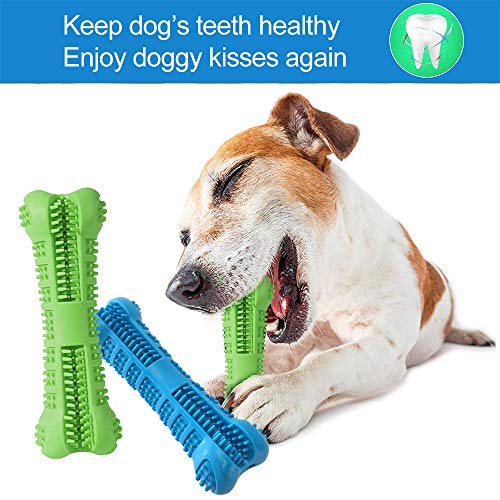 Cepillo de dientes Hamkaw para perros, no tóxico, resistente a mordidas, de goma natural, para masticar perros, hueso, cuidado dental, limpieza eficaz de dientes para perros, cachorros, cuidado oral
