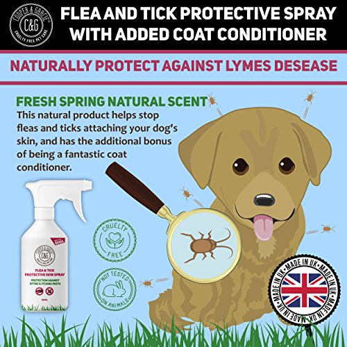 C&G Spray de protección contra pulgas y garrapatas para Perros, no testado en Animales