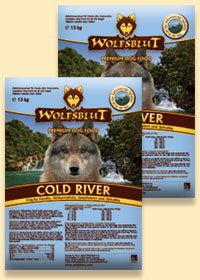 Cold River para perros con Trucha 2 x 15 kg Wolf sangre