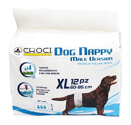 Croci Diadema para La Higiene del Perro del Pañal del Perro 12 Pc Xlarge 1 Unidad 483 g