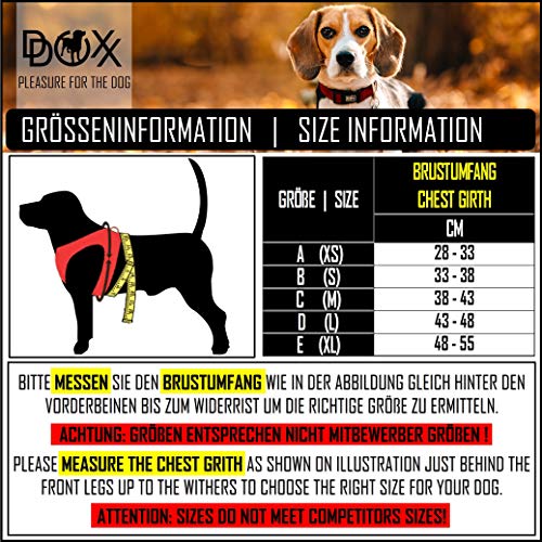 DDOXX Arnés Perro Step-In Air Mesh, Ajustable, Reflectante, Acolchado | Diferentes Colores & Tamaños | para Perros Pequeño, Mediano y Grande | Accesorios Gato Cachorro | Rojo, XS