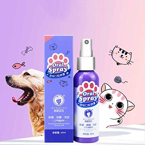 FBGood - Spray Dental higiénico Dental para Perros y Gatos, refrescante Aliento para Animales, Cuidado para la higiene Dental con probióticos, orgánico, Vegano, Natural, 85G