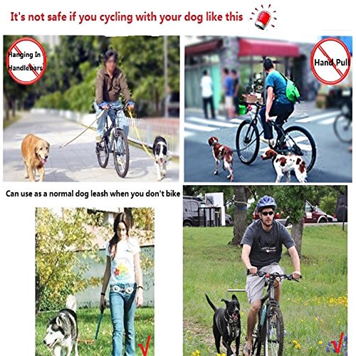 General Cangrejo Ajustable Cuerda para Entrenador de Bicicleta Coche para Bicicleta Ciclismo Coche para Jogar Fácil Uso y Seguridad para Perros Pequeños y Grandes