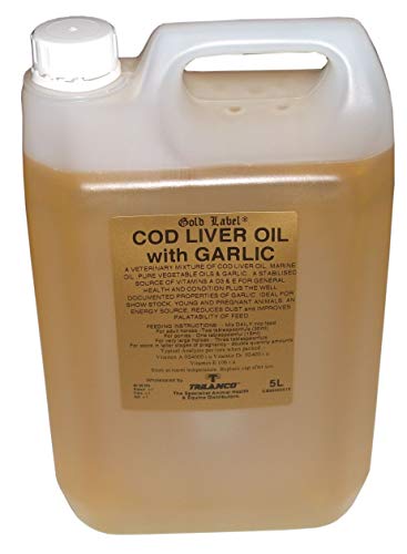 Gold Label GLD0023 Aceite de hígado de Bacalao con ajo, Unisex Adulto, Transparente, 5 L