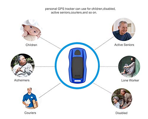 Hangang Rastreador GPS para Perros y Gatos,Último Modelo Localizador GPS Resistente al Agua se Ajusta al Collar para Perros con Seguimiento de Actividad. (Azul)