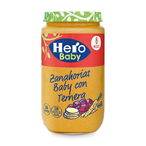 Hero Baby - Zanahorias Baby Delicias De Ternera 235 gr - Pack de 6 (Total 1410 gr)