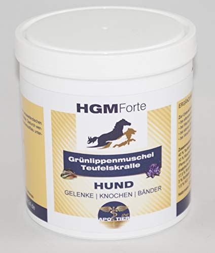 hgm Forte perro (500 g), color verde Labios caracola +; harpagófito Omega de 3 de Articulación de ácidos grasos; en Dolor, arthrosen Crecimiento dificultades, fuerte, carga (Caza, Deporte), polvo