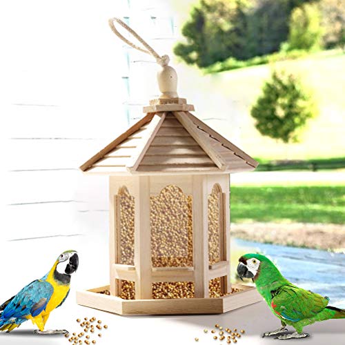 LAOZI Comedero para pájaros, estación de alimentación para pájaros, casa suspendida Estación de Alimentos, Restaurante para pájaros