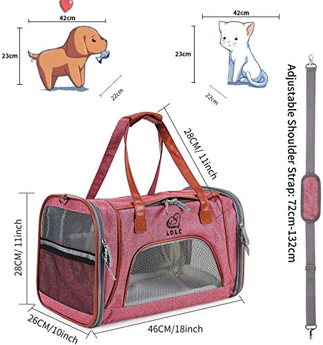 Louvra Capazo del Perro Portador del Perro Bolsa del Perro para Viaje que Se Permite para Aerolínea, hasta 6kg
