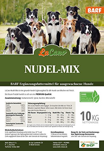 LuCano tallarín - Mix | BARF Complemento alimenticio para todos los perros / con espinacas y zanahorias