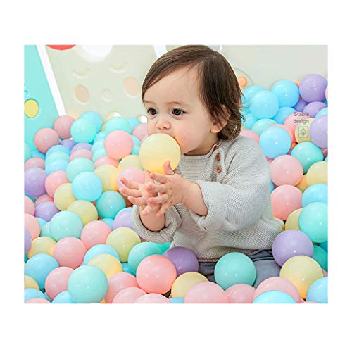 Macaron Océano bola Mix bebé Crush prueba de estrés de los niños bolas de colores Espesar las bolas del juguete del baño del bebé suaves bolas de plástico Juego de Pelota habitación piscina de bolas 1