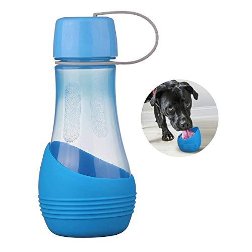 Nueva Botella de Agua para Perros,BPA-Libre con el tazón desprendible Caminar,Ejercicio, Senderismo, Camping con Mascotas