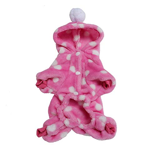 PearlMilkTea001 Ropa cálida de Franela para Perro de Invierno para Mascota Traje de Cachorro de Perro pequeño Pijama Yorkshire caniche Bichon Ropa para Mascotas