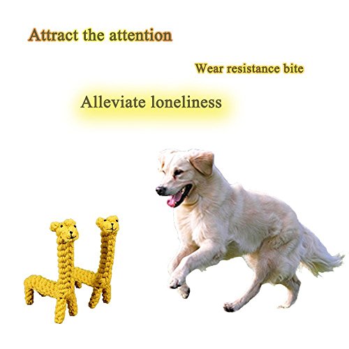 Pet AINIMO - Juguete para Perros Juguete de Cuerda para Cachorro Dientes de Limpieza de Juguete de Perro Masticar (Jirafa)
