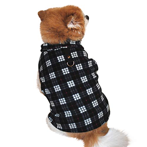 ReooLy Perro Mascota Gato Mullido Chaleco cálido Cachorro Ropa para Perros Chaleco de Solapa Ropa(Negro,XL)