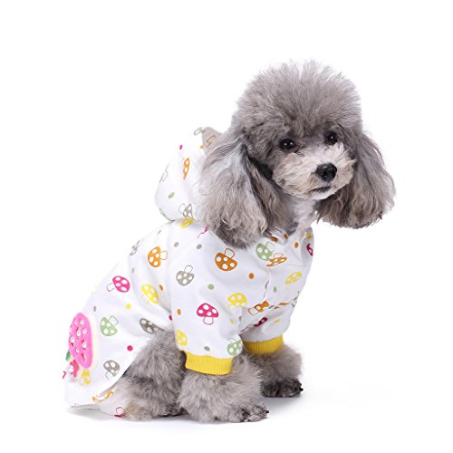 S-Lifeeling - Traje para perro, diseño de seta de colores, cómodo, pijama para cachorro, suave para perro, mejor regalo, 100% algodón, para perros medianos y pequeños