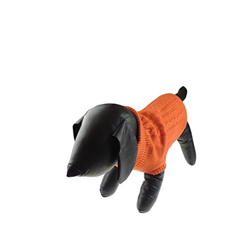 Super – Burnt naranja taza de té de razas de perros jersey de punto Roll cuello – disponible en talla XS), Small & Medium