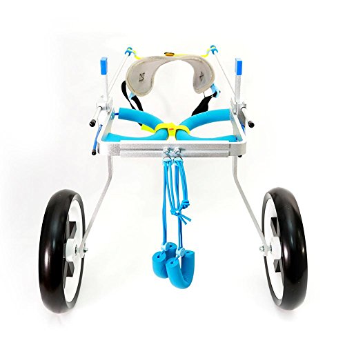 Teabelle - Silla de ruedas ajustable para perro, para rehabilitación de piernas para perros pequeños con minusvalía, perros y cachorros (2 ruedas)