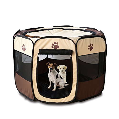 UEBI - Bolígrafo portátil plegable de tela para mascotas, perro, gato, conejo, cobaya, juguete para correr, jaula o caseta PlayTen