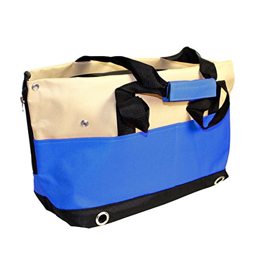 YATEK Bolso de Transporte para Perros y Gatos, con 4 Bolsillos Laterales y protección Anti-Salto de Color Azul