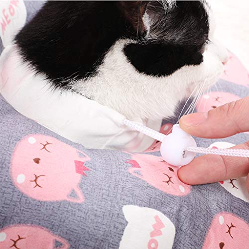 Yuxunqin Modelo Lindo de Gato del Animal doméstico de algodón Acolchado Collar for Perro Elizabeth Círculo (Size : Small)