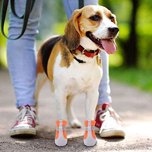 Zapatos transpirables para perros, 4 piezas de verano para mascotas, zapatos para perros, botas de malla para perros, protectores para las patas, suela antideslizante para cachorros, zapatos (L)