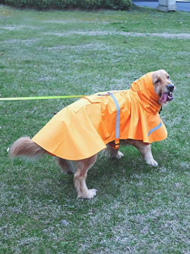 2019 Nuevo Perro Impermeable Al Aire Libre Big Dog Golden Hair Impermeable Perro Grande Lluvia Capa Paraguas Ropa para Mascotas