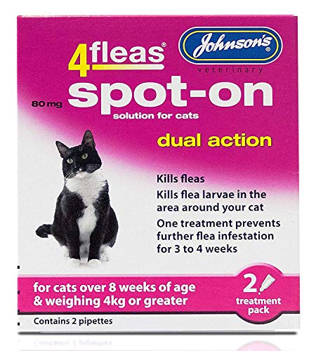 4 Fleas doble acción Spot On para gatos y gatitos – Producto nuevo