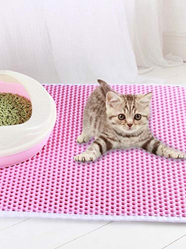 Alfombrilla de arena para gatos doble, Alfombrilla para rascar alfombras para gatos Alfombrilla impermeable universal a prueba de arena Suministros para mascotas, Alfombra para arena para gatos