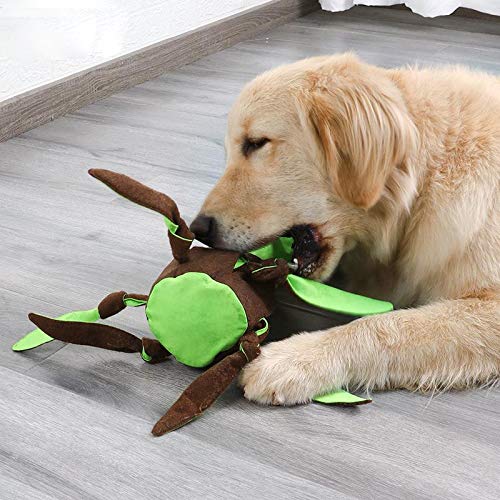 Arbougstg Juguete para mascotas para rellenar pulpo juguete con chirriantes, plástico reciclable, funda de tela para entrenamiento de perros