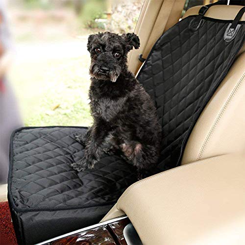 Boonor 2 en 1 Asiento de coche para perro, perro, funda de asiento, transportador elevado de mascotas, funda de silla de coch,e diseño trasero impermeable y antideslizante (para asientos delanteros)