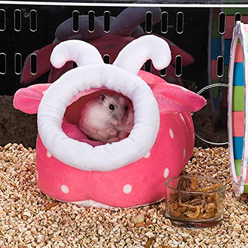 Cálida Hamster Nido Cama Navidad Hedgehog Conejillos Rat Cube House, Nido Cálido De Mascotas Pequeñas, Lindo Hábitat Mini Jaula De Casa, Liviano, Duradero para Sus Mascotas - 17 16 16cm